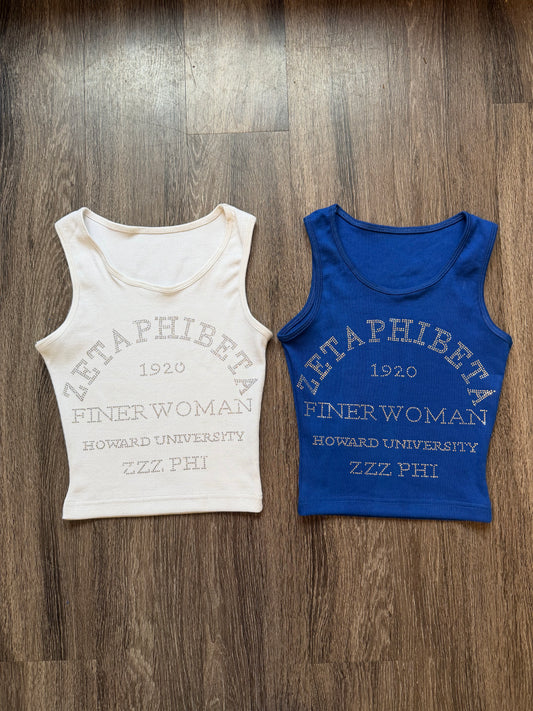 Zeta Phi Beta Rhinestone Tank Tee