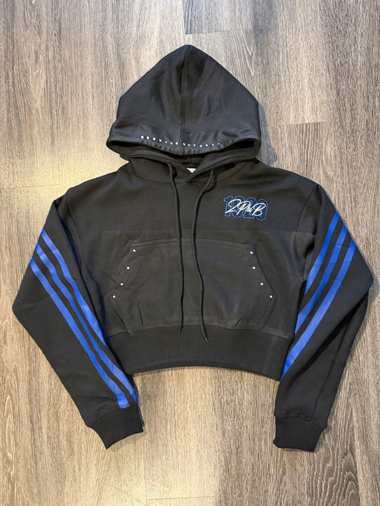 ZPhiB Crop Pullover Hoodie Black