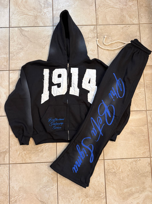 1914 Black Sweatsuit Bundle (no rhinestone)