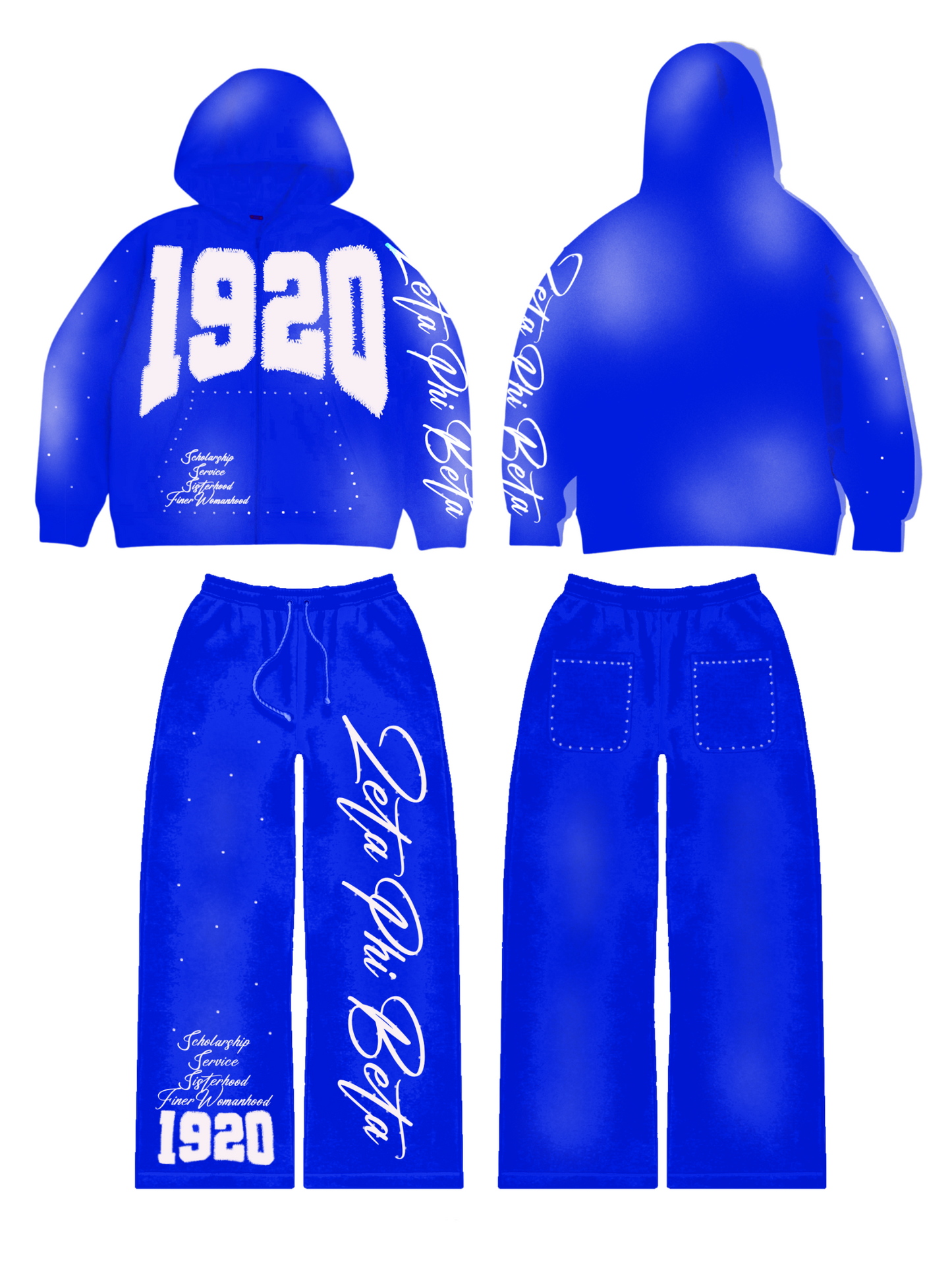 1920 SweatSuit Set bundle ROYAL BLUE