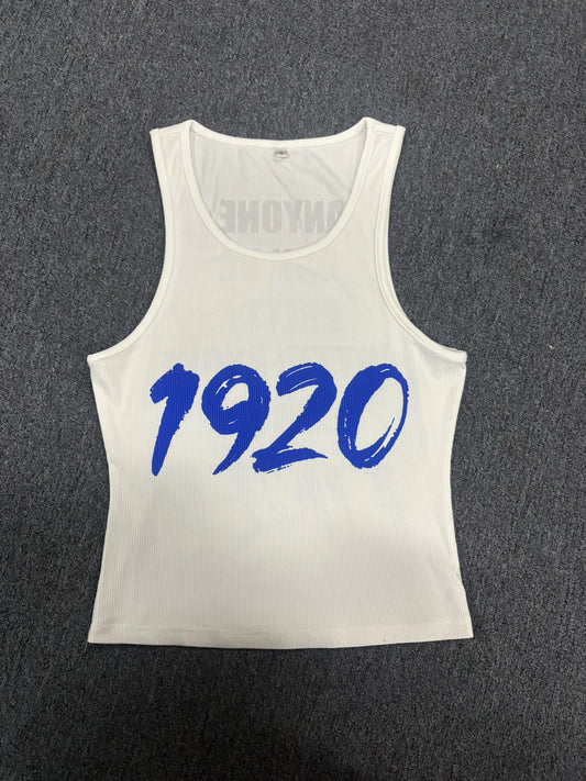 1920 FINER Tank Tee Black and White